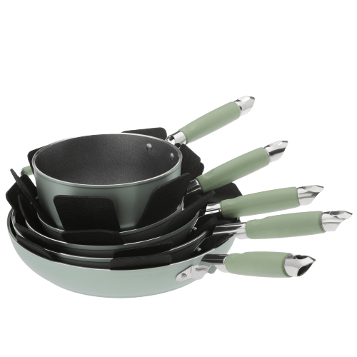 Lids with spoon rest knob and scratchproof kitchen utensils — Primecook - Pentole  Antiaderenti di Alta Qualità